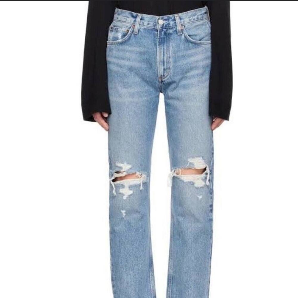 NWT AGOLDE Mia Mid Rise Straight Leg Jeans in Rule women’s jeans - Picture 2 of 9